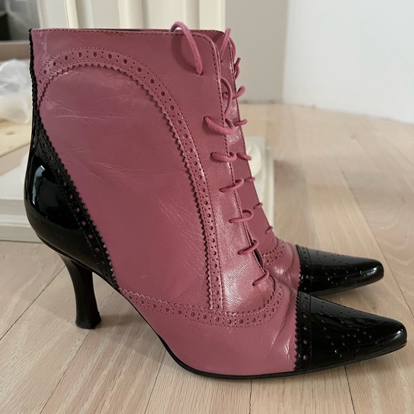 Via Spiga Repeal wingtip lace-up ankle boots size 6 - Picture 5 of 7